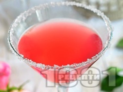 Коктейл с водка и сок от червени боровинки - снимка на рецептата